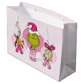 The Grinch Crew in Pink Valentine's Portrait ラージペーパーバッグ (裏面アングル)
