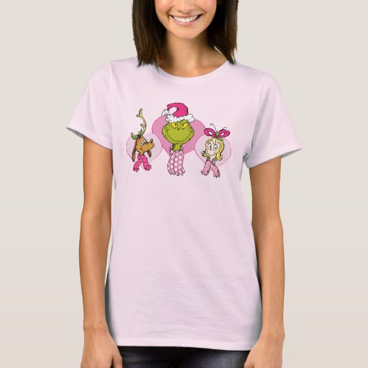 The Grinch Crew in Pink Valentine's Portrait Tシャツ (正面)