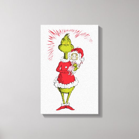 The Grinch Holds Cindy Lou Who キャンバスプリント (正面)