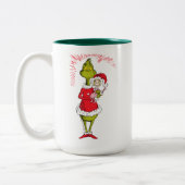 The Grinch Holds Cindy Lou Who ツートーンマグカップ (左)