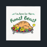 The Grinch | I'm Here for the Roast Beast Quote スタンダードカクテルナプキン<br><div class="desc">The holidays will not be complete without The Grinch!  HOW THE GRINCH STOLE CHRISTMAS is a classic story of a town called Who-ville and how the Christmas spirit can melt even the coldest of hearts.</div>