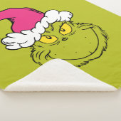The Grinch in Pink Santa Hat シェルパブランケット (3/4)