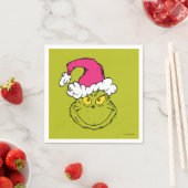 The Grinch in Pink Santa Hat スタンダードカクテルナプキン (インサイチュ)