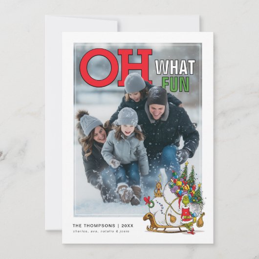 The Grinch & Max Personalized Photo Holiday Card シーズンカード (正面)