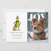 The Grinch & Max Personalized Photo Holiday Card シーズンカード (正面)