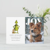 The Grinch & Max Personalized Photo Holiday Card シーズンカード (スタンド正面)