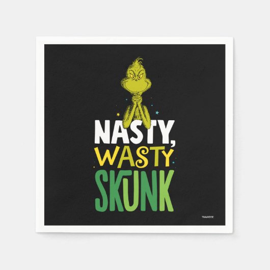 The Grinch | Nasty Wasty Skunk スタンダードカクテルナプキン (正面)
