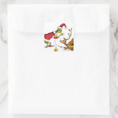 The Grinch Prepares Max the Reindeer スクエアシール (バッグ)