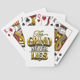 The Grind Never Lies Gold Motivational Design トランプ