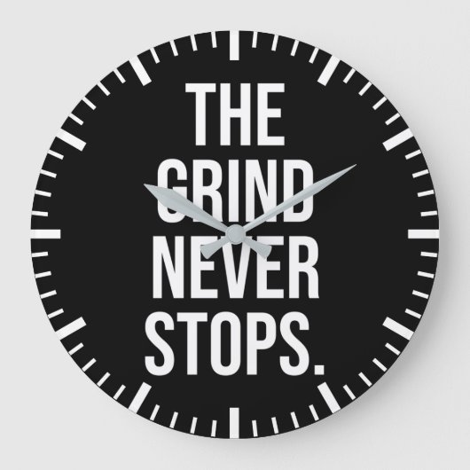 The Grind Never Stops ラージ壁時計 (正面)