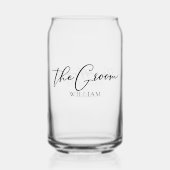 The Groom Customizableバチュラーパーティ結婚's ガラス缶 (正面)