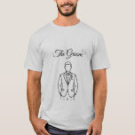 The Groom - Minimalist wedding T-Shirt Tシャツ<br><div class="desc">Celebrate the groom in style with this elegant minimalist line art design!
perfect for bachelor parties,  wedding mornings or gifts for the groom!</div>