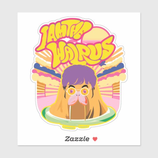 The Groovy Walrus - Retro Rock Vibes シール (シート)