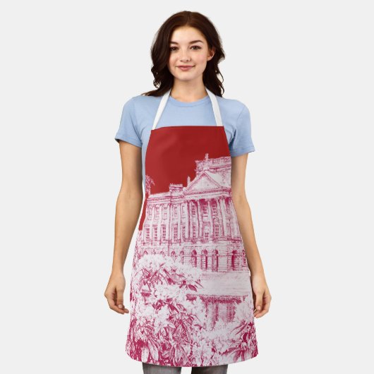 The Grounds at Pemberley (Red) - エプロン (着用した状態)