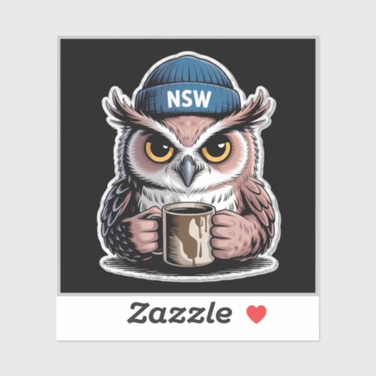 The Grumpy Owl - Daily Grind シール (シート)