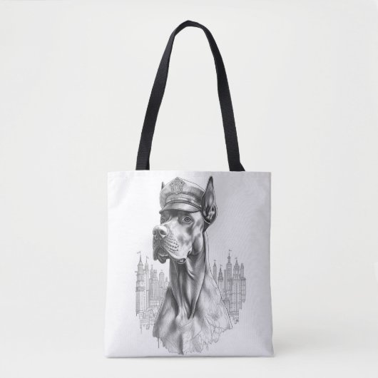 The Guardian: Marble Great Dane Police Do Tote Bag トートバッグ (正面)