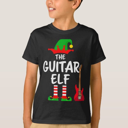 The Guitar Elf Matching Family Christmas Tシャツ (正面)