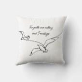 The gulls are calling and I must go Seagull art クッション (裏面)