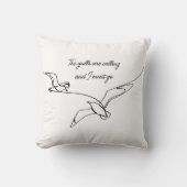 The gulls are calling and I must go Seagull art クッション (正面)