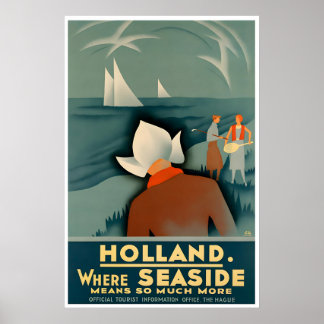 The Hague Art Holland Travel Poster Netherlands ポスター