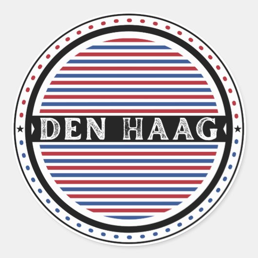 The Hague City Pride Emblem – Dutch Identity ラウンドシール (正面)