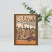 The Hague Netherlands Illustration Travel Art ポストカード (スタンド正面)