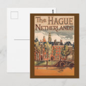 The Hague Netherlands Illustration Travel Art ポストカード (正面/裏面)