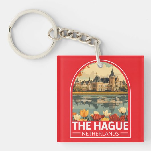 The Hague Netherlands Travel Art Emblem キーホルダー (正面)
