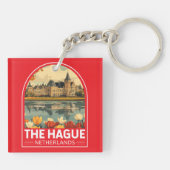 The Hague Netherlands Travel Art Emblem キーホルダー (裏面)