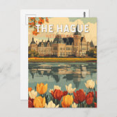 The Hague Netherlands Travel Art Vintage ポストカード (正面/裏面)