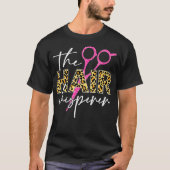 The Hair Whisperer Scissors Leopard Funny Tシャツ (正面)