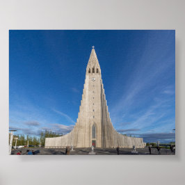 The Hallgrímskirkja church in Reykjavík ポスター