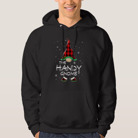 The Handy Gnome Red Buffalo Plaid Christmas Pajama パーカ (正面)