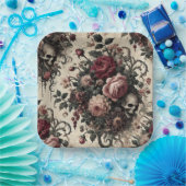 The Hanging Gardens of the Arcane – Gothic Floral  ペーパープレート (パーティー)