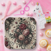 The Hanging Gardens of the Arcane – Gothic Floral  ペーパープレート (パーティー)