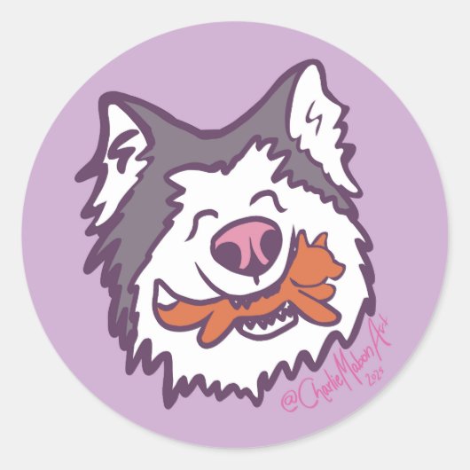 The happiest hoosker round sticker sheet ラウンドシール (正面)