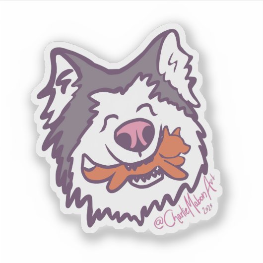 The happiest hoosker sticker  シール (正面)