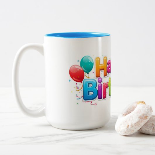 The Happy Birthday Mug ツートーンマグカップ (ドーナツ)