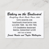 The Happy Chef/ケータリング/ベーカリー- SRF 名刺 (裏面)