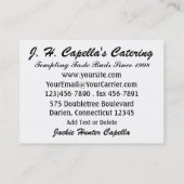 The Happy Chef / Caterer - SRF 名刺 (裏面)