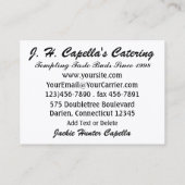 The Happy Chef / Caterer - SRF 名刺 (裏面)