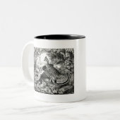 The Happy Family - Ruffed Grouse and Young - 1866. ツートーンマグカップ (正面左)