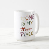 The Happy Introvert “Home Is My Happy Place” コーヒーマグカップ (正面右)