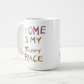 The Happy Introvert “Home Is My Happy Place” コーヒーマグカップ (正面左)