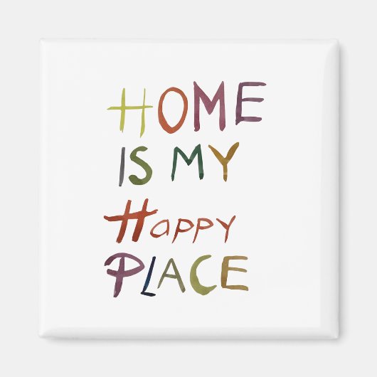 The Happy Introvert “Home Is My Happy Place” マグネット (正面)
