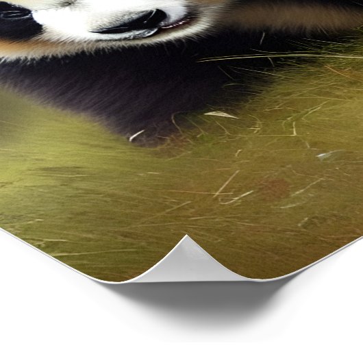 The Happy Panda Digital Art ポスター (角)