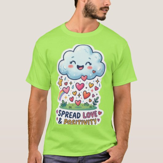 The Happy Rain Cloud StickerT-Shirt Tシャツ (正面)