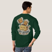 The Happy Toaster | 珍しい朝食ステッカートップス Tシャツ (裏面フル)