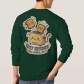 The Happy Toaster | 珍しい朝食ステッカートップス Tシャツ (裏面)