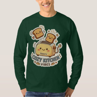 The Happy Toaster | 珍しい朝食ステッカートップス Tシャツ